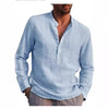 Men's Long Sleeve Casual Beach Linen Shirt