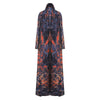 Women's Long-sleeved Cardigan Printed Dress