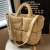 Women's Solid Color Large Capacity Cotton Clothing Tote Bag