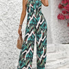 Casual Fashion Printing Suspender Jumpsuit