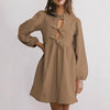 Women's Dress Round Neck Puff Sleeve Cute