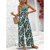 Casual Fashion Printing Suspender Jumpsuit