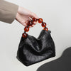 Female Hand Grip Pattern Beaded Handheld Crossbody Bag