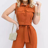 I-shaped Pocket Vest Straight Tailor Blouse And Pants