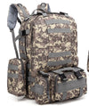 Men's Travel Backpack Oxford Cloth Outdoors Backpack Army Camouflage Tactics Double Shoulder Bag Mountaineering Large Combination Backpack