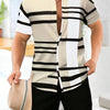 Men's Loose Casual Geometric Short Shirt