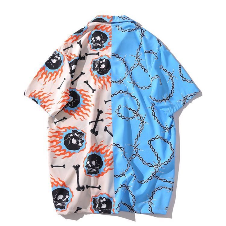 Beach Fashion Loose Harujuku Shirts for Men