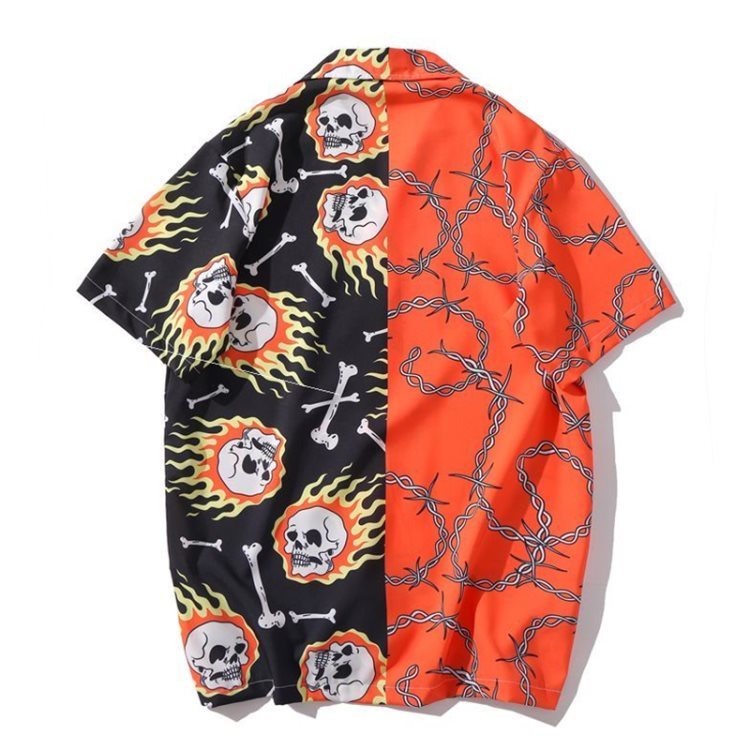 Beach Fashion Loose Harujuku Shirts for Men