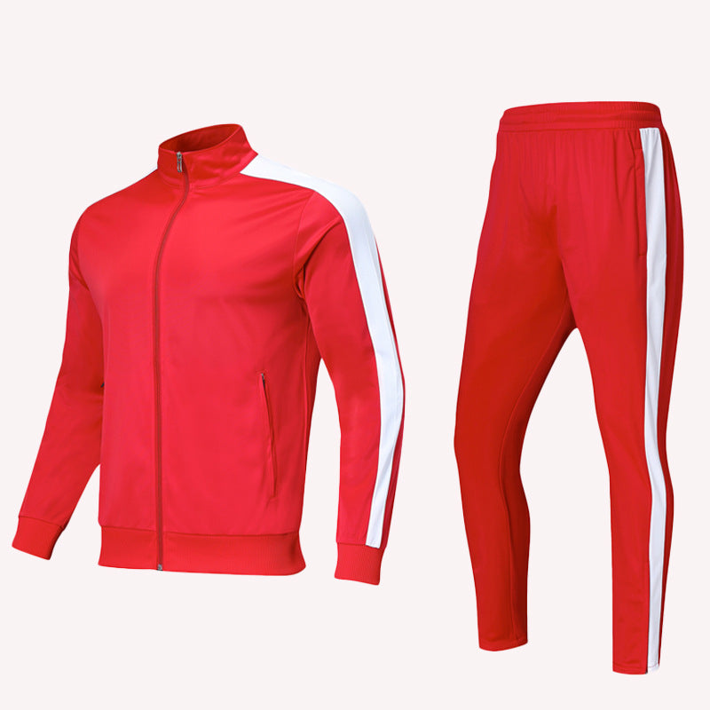 Sports Suit Long-Sleeved Jacket Plus Velvet Two-Piece Casual Morning Jogger Training Sweater Jacket