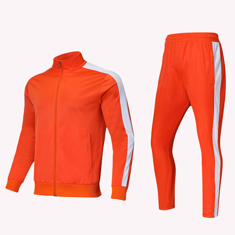 Sports Suit Long-Sleeved Jacket Plus Velvet Two-Piece Casual Morning Jogger Training Sweater Jacket