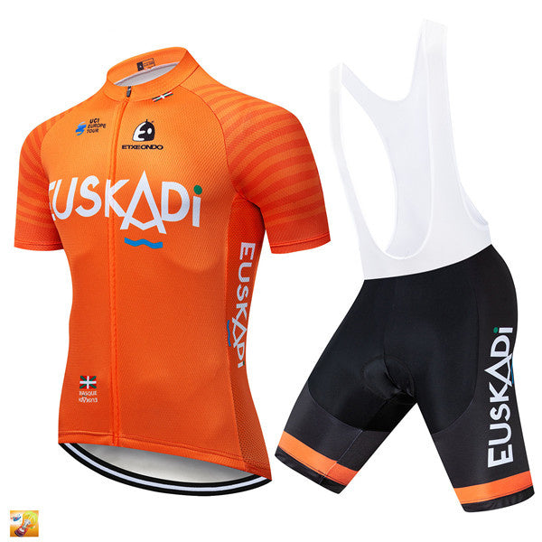 Orange Short Sleeve 12D Cycling Jersey Summer Sports Suit