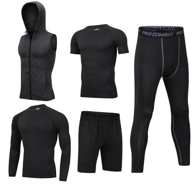 New 5-piece quick drying suit for leisure sports gym