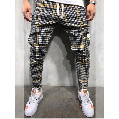 Autumn Pocket Pant Men Black Pants Male Trousers