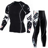 Men's Fashion And Comfort Printed Long Sleeve Gym Suit