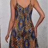 Leopard Print V Neck Cami Dress, Vacation Sleeveless Dress For Spring & Summer, Women's Clothing