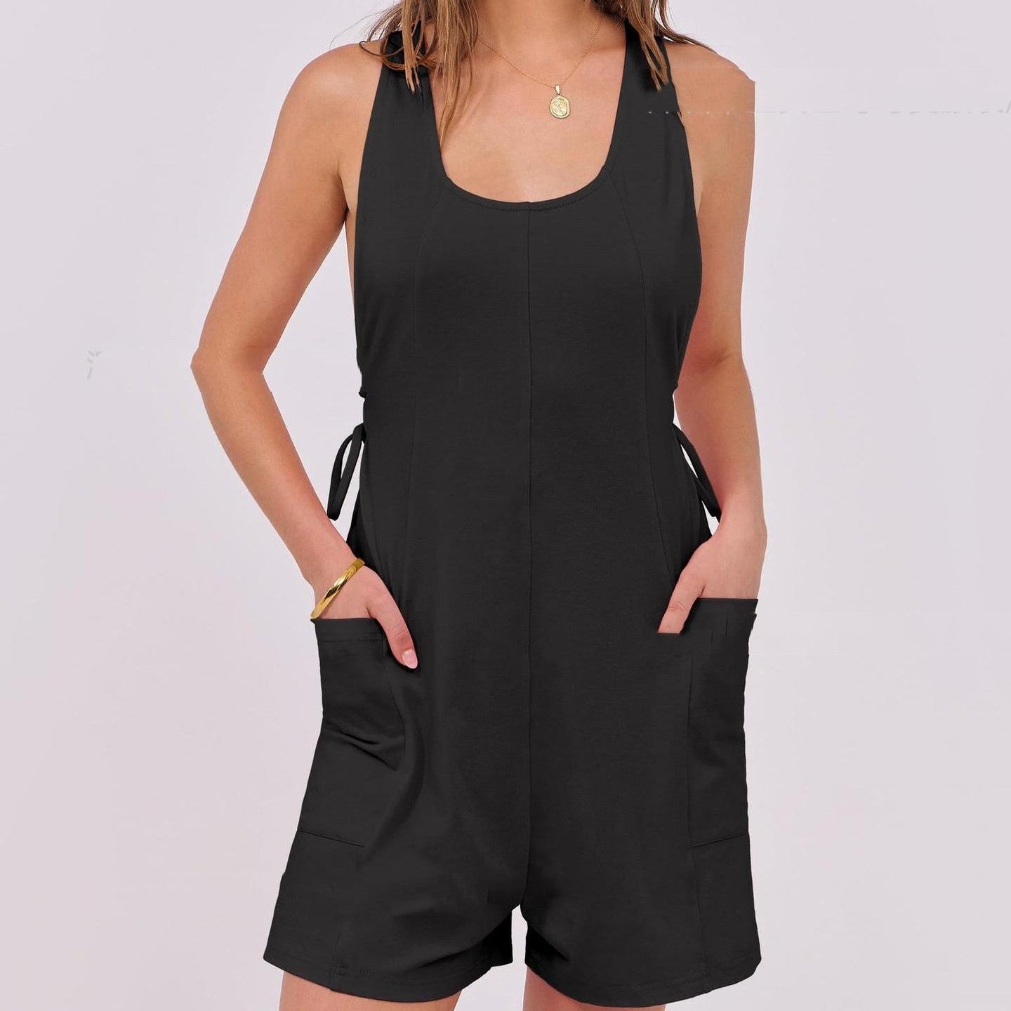 Comfortable Pocket Vest Jumpsuit Women