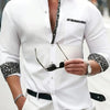 Fashion Loose Breathable Pocket Men's Long Sleeve Shirt