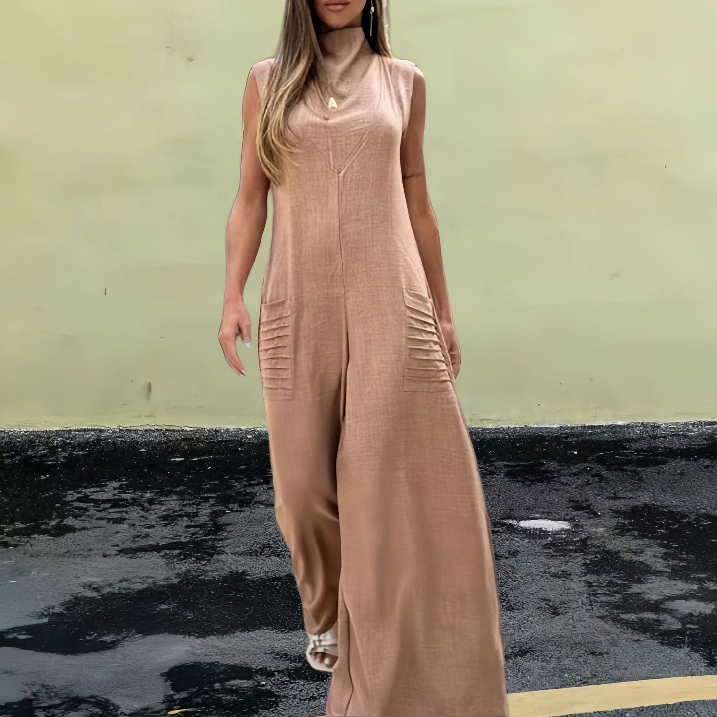 Younger Fashion One-piece Wide-leg Pants