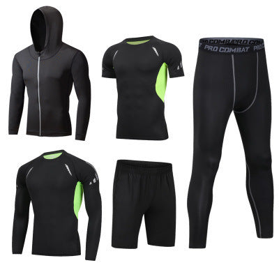 New 5-piece quick drying suit for leisure sports gym