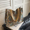 Flowers Canvas Handbag Fashion Large Capacity Shoulder Bags For Women