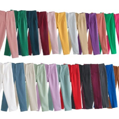 Women's Fashion Multi-color Trousers