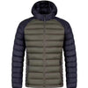 Men's Fleece-lined Thick Hooded Rib Cotton-padded Jacket