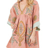 Women's Floral Printed 34 Sleeves V-neck Dress