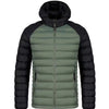 Men's Fleece-lined Thick Hooded Rib Cotton-padded Jacket