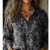 Women's Top V-neck Printed Exquisite Linen