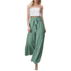 Women's Fashion Tie Elastic Waist Pleated Wide-leg Pants