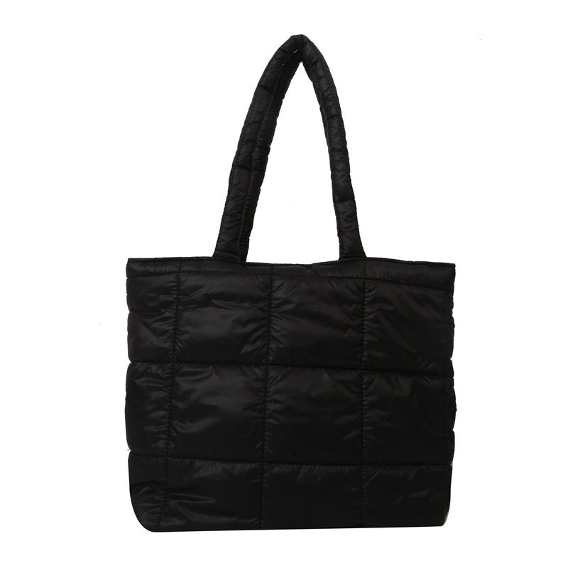 New Women's Simple And Soft Large Capacity Puff Bag