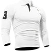 Embroidered Deer Digital Polo Collar Men's Long Sleeve