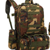 Men's Travel Backpack Oxford Cloth Outdoors Backpack Army Camouflage Tactics Double Shoulder Bag Mountaineering Large Combination Backpack