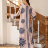 Long Women's Robe, Round Neck And Printed Dress