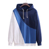 Casual Men's Loose Stitching Hooded Pullover Sweater