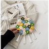 Ethnic Fluffy Bag For Women, 2025 New Fashion Trend, Floral Small Round Bag, Stylish And Versatile, Can Be Worn On One Shoulder Or Cross-body