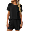 Women's Short-sleeved Suit Solid Color Shorts Pajamas Homewear Clothing