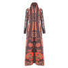 Plus Size Printed Cardigan Muslim Robe