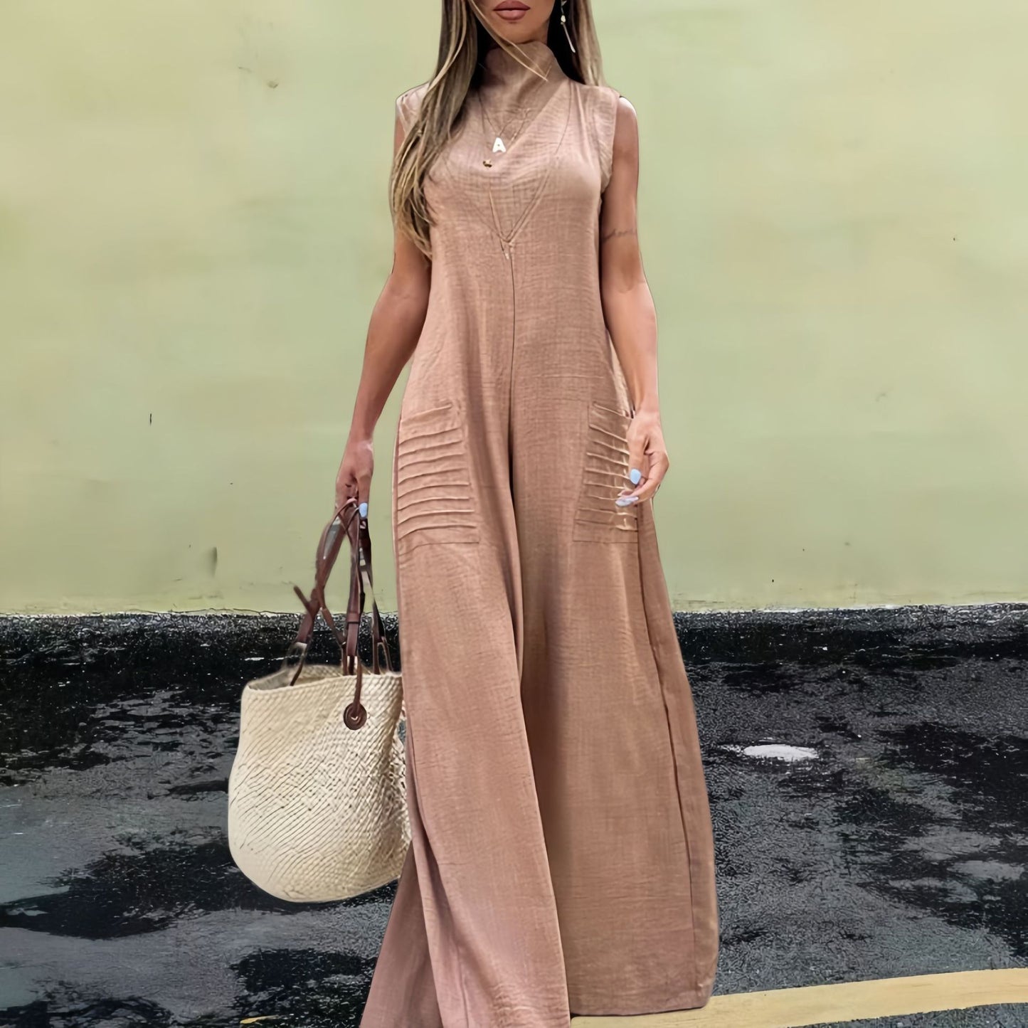 Younger Fashion One-piece Wide-leg Pants