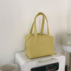 Small Square Shoulder Bag Women Simple Frosted Handbag