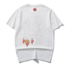 Embroidered Dragon Pattern Round Neck Cotton Top