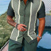 Men's Loose Casual Geometric Short Shirt