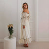 Off-neck Puff Sleeve Vacation Top Suit