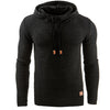 Men's Jacquard Sweater Long-sleeved Hoodie Warm Color Hooded Sweatshirt Jacket