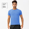 Men's Loose Running Quick Drying Clothes Round Neck T-shirt Sweat-absorbent Breathable Fitness Sports Casual Short Sleeve Clothes