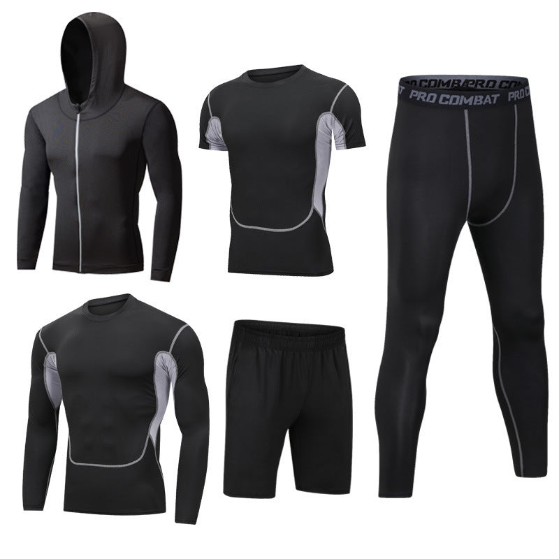 New 5-piece quick drying suit for leisure sports gym