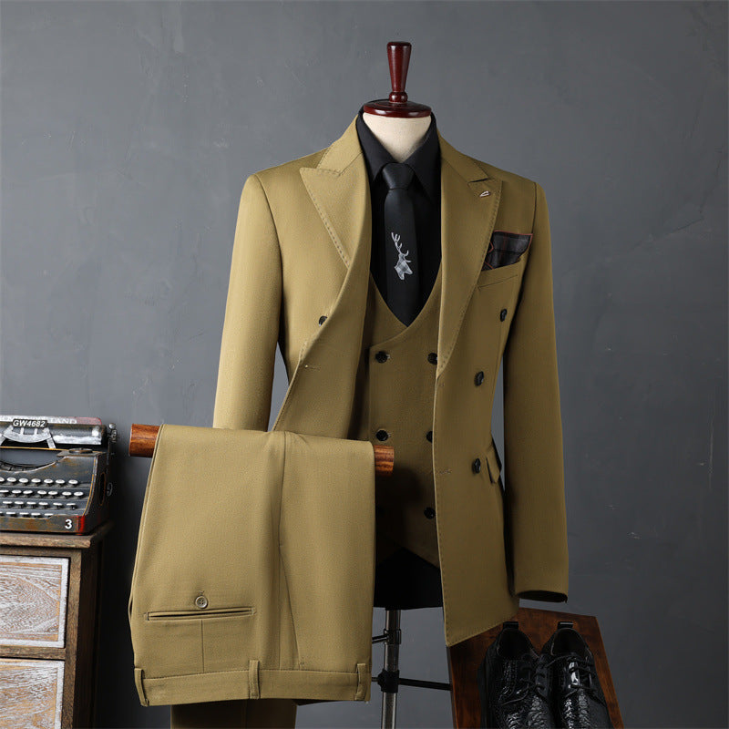 Men's Double Breasted Suit Business