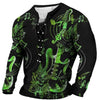 3d European And American Sports Long Sleeve Men's Clothing Print 3D Six-hole Threading Rope