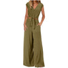 Short Top Wide Leg Pants Suit