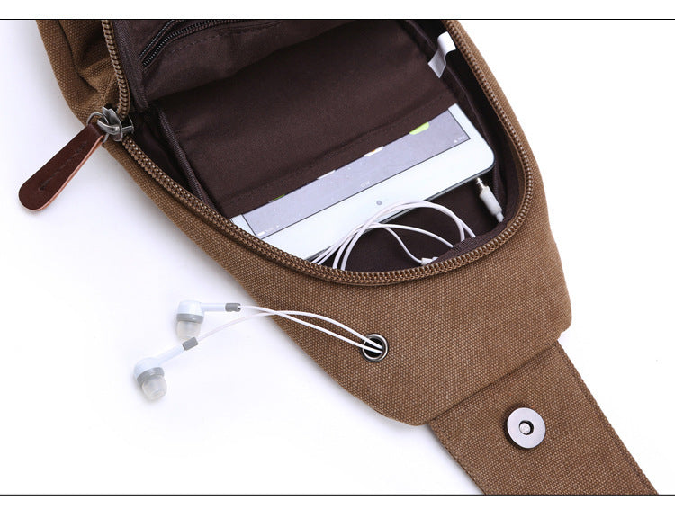 Canvas Chest Pack For Shoulder Or Crossbody Wear